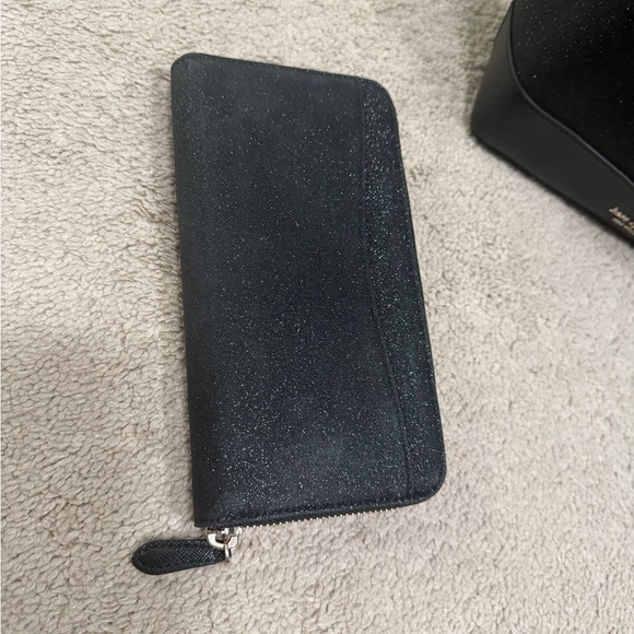 Kate Spade Glitter Black Small Joeley Satchel with matching wallet. - Picture 3 of 4